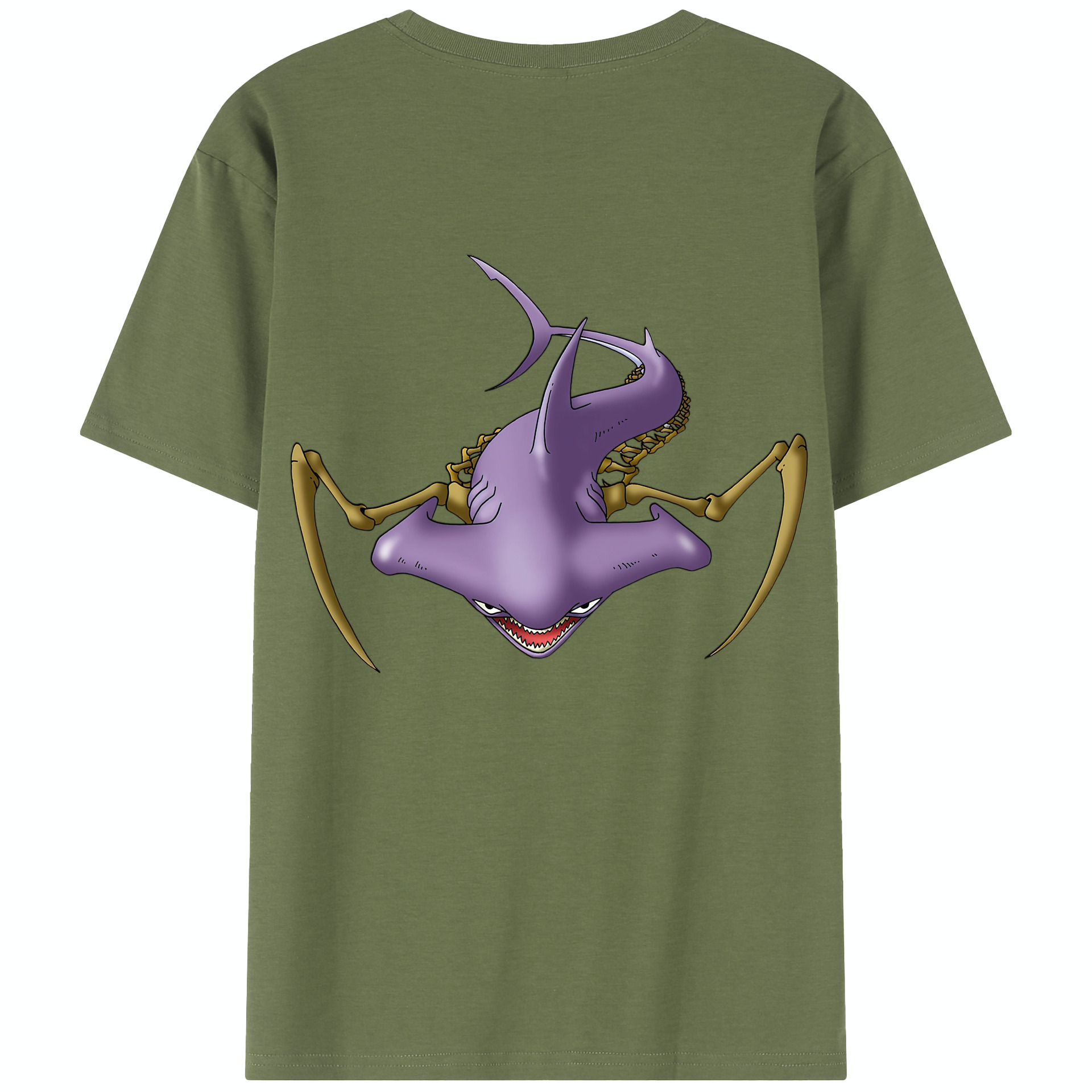 （画像用） ドラゴンクエスト Doragon Kuesuto Dragon Quest 綿100％半袖Tシャツ（背面プリント）